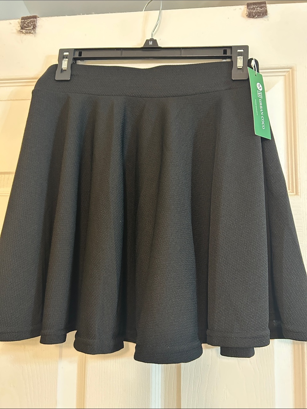 Urban CoCo Black Circle Skirt - Flared Women's Skater Skirt